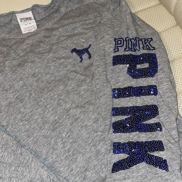 Victoria’s Secret PINK 3/4 sleeve bling shirt - Picture 2 of 5